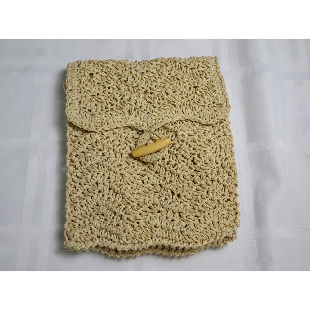 Cappelli Straworld crossbody purse. Beige, Small with strap